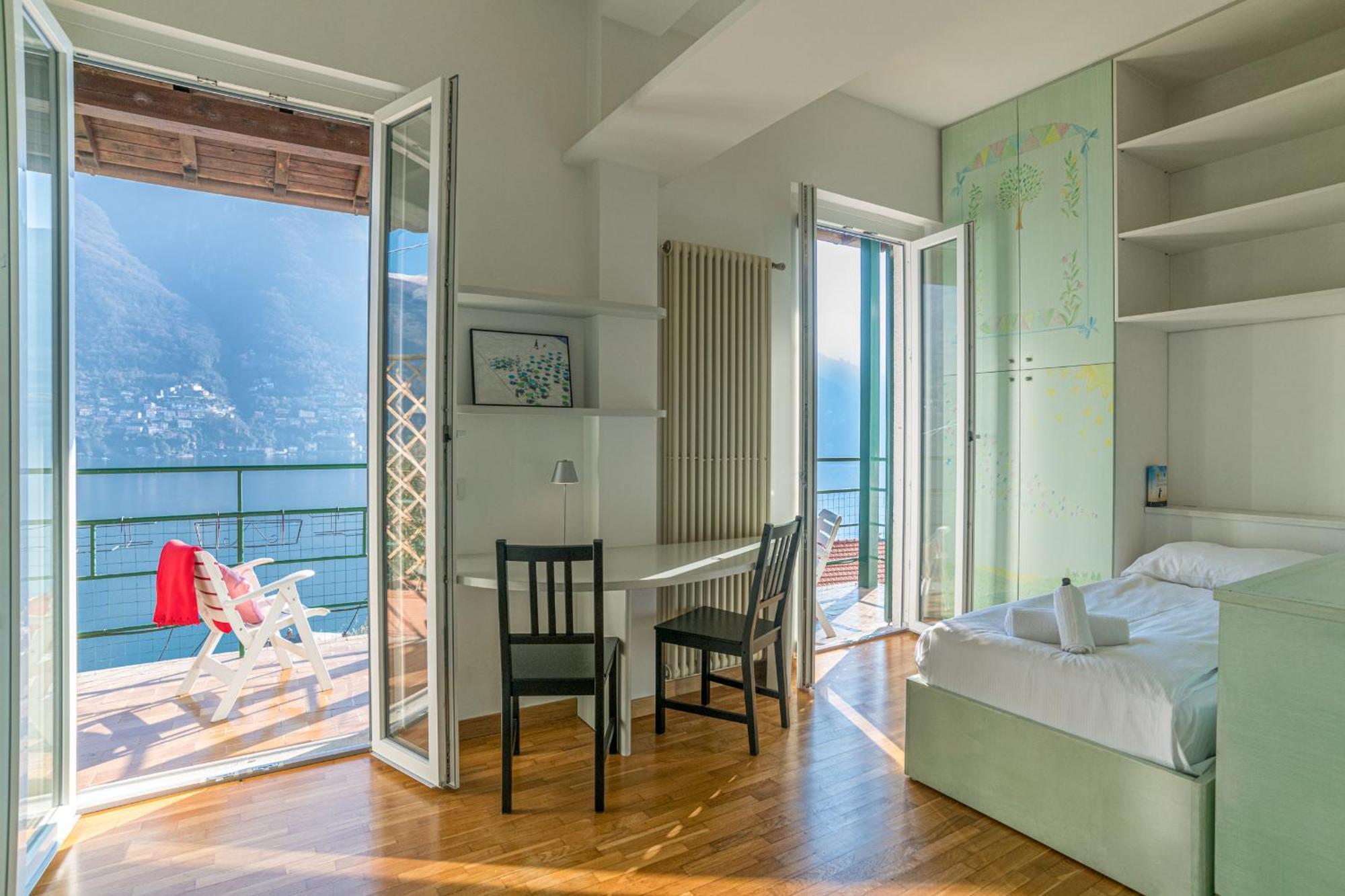 Casa Bambu - Splendida Vista Lago E Posto Auto 라글리오 외부 사진